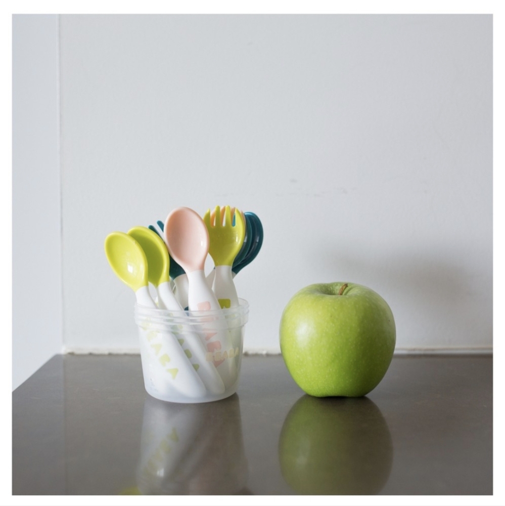 Beaba Baby 2nd Stage Ergonomic Baby Cutlery - Set of 10 - Picture 3 of 5